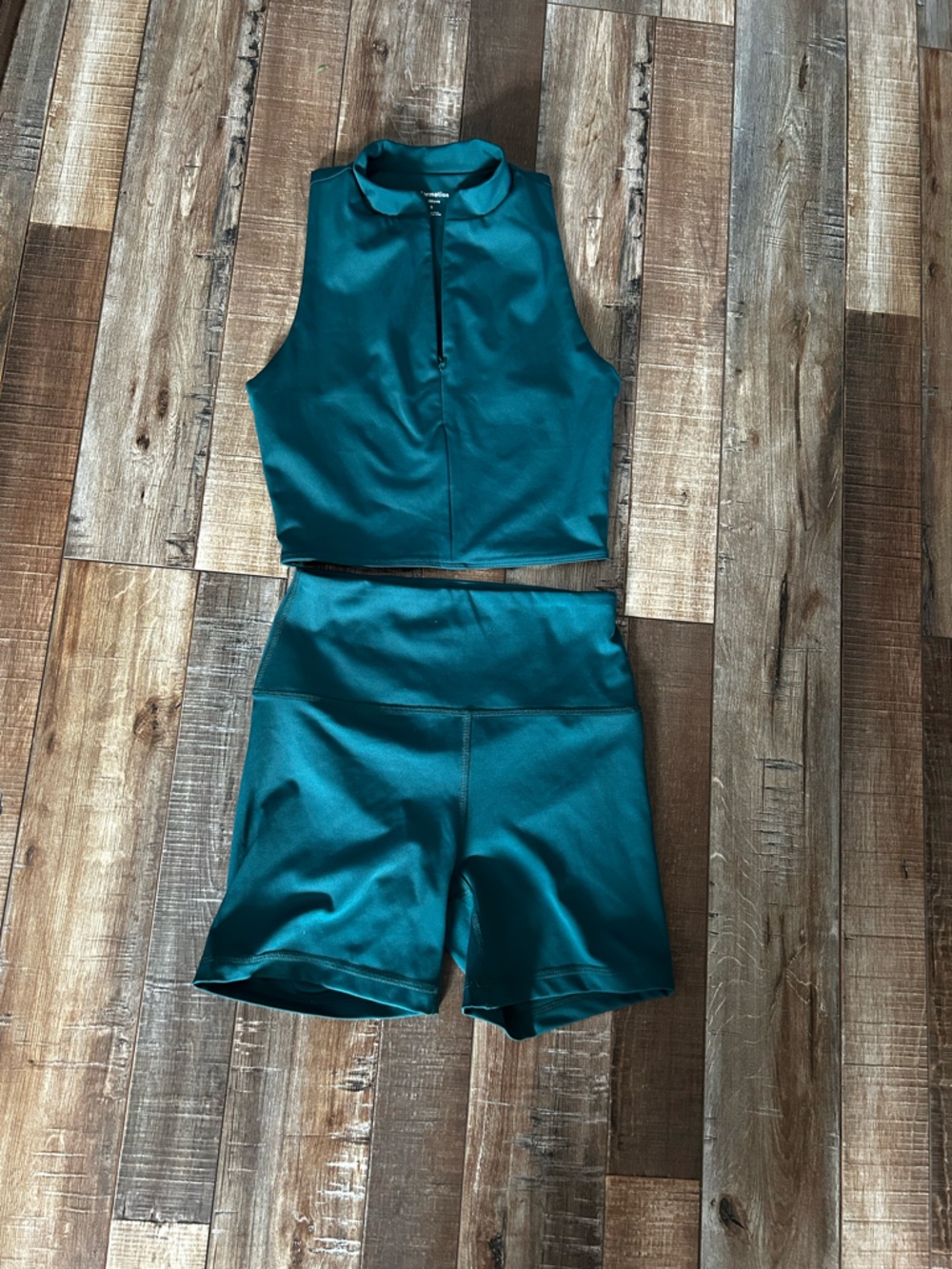 Reformation Teal EcoMove Active Top